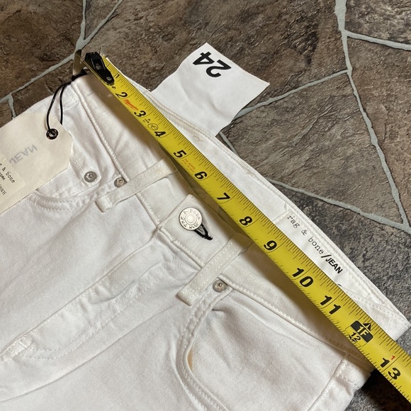 NWT Rag & Bone Crop Flare Jeans Sz 24 in White - Picture 6 of 13